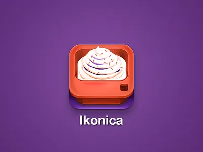 Ikonica iOS icon app application cream ice icecream icon ikonica illustration interface ipad iphone mac mold orange purple sprinkles ui ux