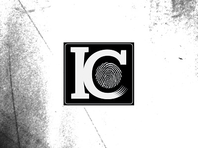 KC Identity option black branding bug custom fingerprint identity letter letterform logo round square texture typography white world