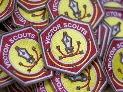 Vector Scouts Patch badge logo patch pen pen tool photo seal