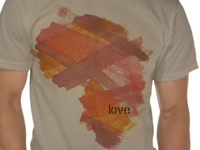 Africa love africa hand painted love shirt tan tee