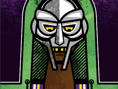 DOOOM! green illustration mf doom mm food purple rap texture