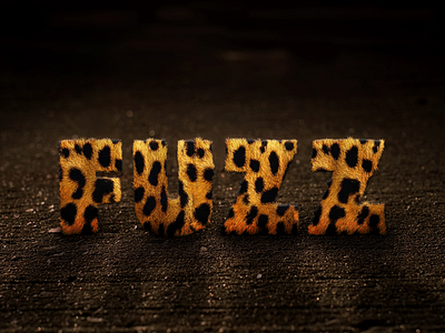 "Fuzz" Fur Typography animal fur fuzz leopard photoshop poster text tondu typography wallpaper