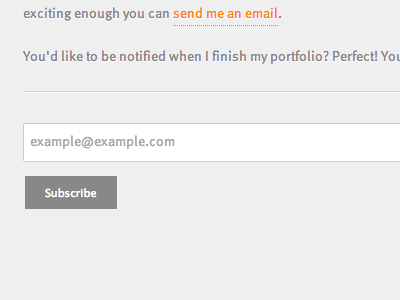 Landing Page aaa buttons dan malarkey grey links logo orange portfolio ui