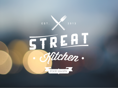 Streat Kitchen bockeh bokeh burger coffee eat fast food food food truck food wagen fork freiburg identity kitchen knife logo losttype street typeface typography vincent le vern vinslev vinslëv vintage