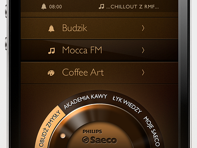 My Saeco iPhone app app coffee interface iphone ui