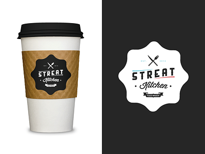Streat Kitchen badge burger coffee cup eat fast food food food truck food wagen fork freiburg identity kitchen knife logo losttype street take away typeface typography vincent le vern vinslev vinslëv vintage