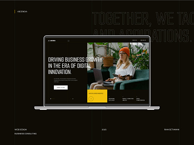 Ascendia© 2025 - Behance art direction branding clean columns corporate dark editorial figma gird landing page minimal portfolio typography ui ui design ux web design yellow