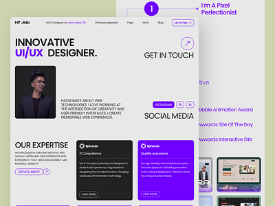 Portfolio Website Design in Figma agency portfolio anik clean ui creative layout creative portfolio designer portfolio glassmorphism portfolio interactive portfolio microinteractions minimal portfolio modern design neumorphism design personal website portfolio design portfolio website responsive design uiux design vibrant colors web design web portfolio