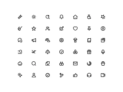 Line Icons – Sharp Style app clean dashboard design development guidelines icon icon library icon pack icon set icon system iconography icons line minimal stroke system ui vector web