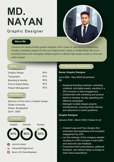 Professional cv design branding cv design flyer design graphic design illustration photoshop