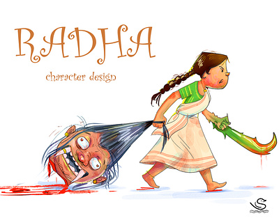 RADHA character design illustration adobe photoshop animation art branding cartoon characterdesign concept design digitalartist digitalpainting draw drawing graphic design illustraion illustrator motion graphics paint storyboard style ui