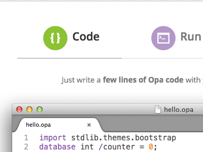 Opa Code Example code design example technology ui web website