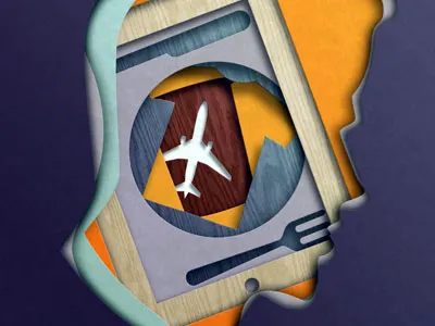 .net editorial illustration layers papercut