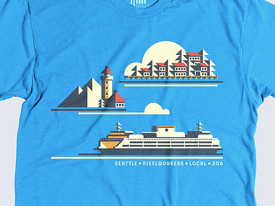 Seattle Shirt boat cloud lighthouse seattle shirt