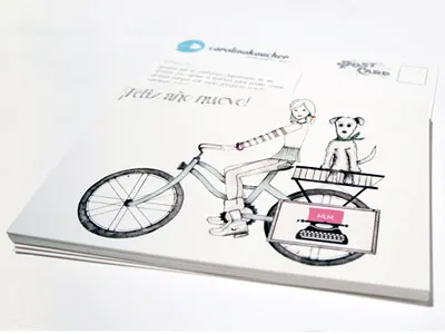 Holidays Personalized Postcards animal bicycle black blue branding card cards design dog draw drawing girl gray holidays identity illustration logo logos moo moo cards new year note paper pencil postcard print printing stationary thank you white