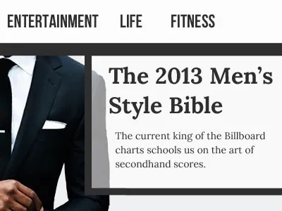 Popular Men's Publication Redux classic redesign redux typeography web design