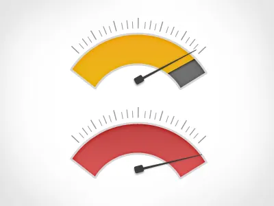 Simple Warning & Full Gauge PSD gauge icon meter psd ui warning