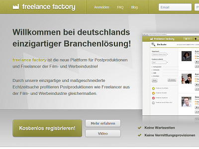 Freelance Factory Launch css3 design freelance factory freelancer germany go live html5 landing page photoshop product page profile sales page startup user experience user interface ux webdesign webpage