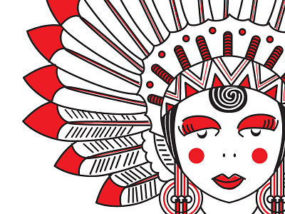 Native - in progress hipster illustration lance mcilhany native tattoo flash