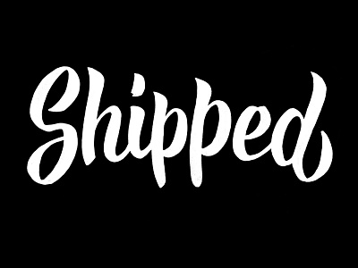 Shipped brush lettering