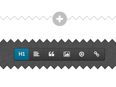 Hiding Menu add content expanding hidden hiding menu zigzag