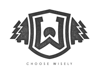 Wisely apparel clean logo stamp trees w wisely