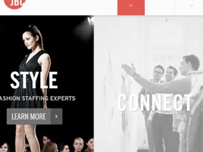 Fashion Recruiter Web Comp concept design ui web