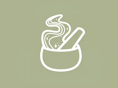 Basic Food Magic Logo alchemy dust food icon logo magic mortar