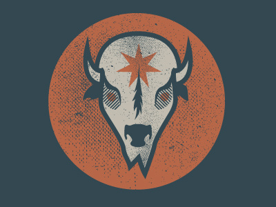 Buffalo americana bison buffalo illustration star
