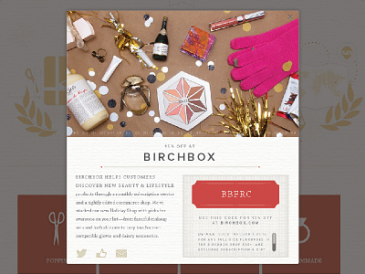 Holiday gifts close-up product feature web design