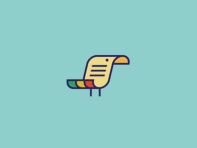 Bird + Document bird copy document duplicate identity logo mimic minimal paper parrot simple symbol