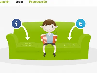 Connect facebook illustration twitter vod