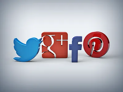 Sublimevideo Social Sharing 3d c4d colours facebook google plus html5 video icon pinterest sharing social networks sublimevideo twitter