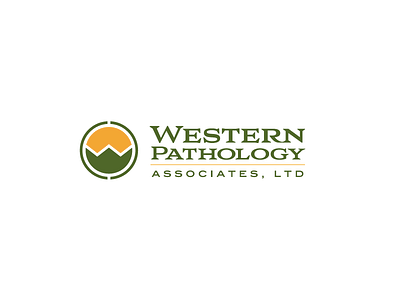 Western Pathology logo concept gold green native american w