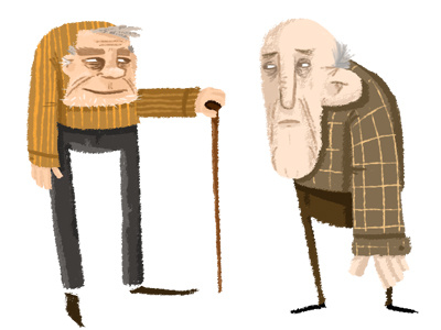 Graduation character design grandfather grandpa illustration old sketch