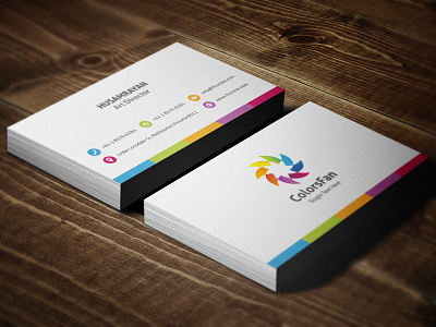 Colors Fan blue brand buisness cards business colors fans gray green logo orange purple red