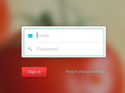 Login page blue input login text textbox tomato ui