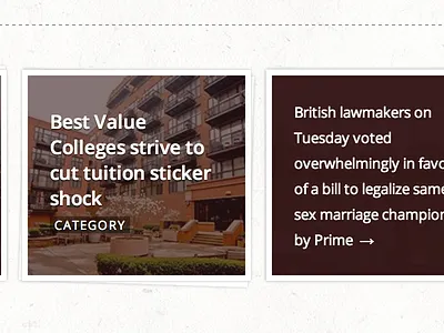 News box & hovered state hovered news