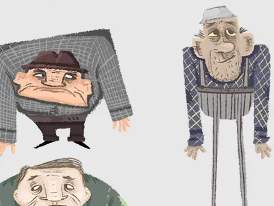 Graduation character character design graduation grand father grandpa illustration short film sketch