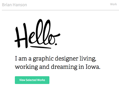 Personal Web Site design hello personal web web design