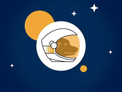 Space Dog dog illustration space