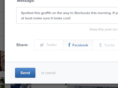 Sharing Posts application button nathan share social web