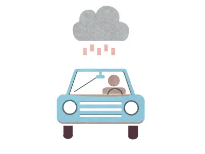Undisclosed project 2 car halftone illustration rain vector weather
