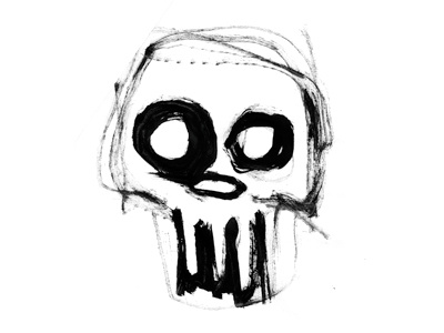 Simple Skull design illustration ink