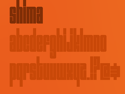 Shima Typeface font shima type design typography wim crouwel