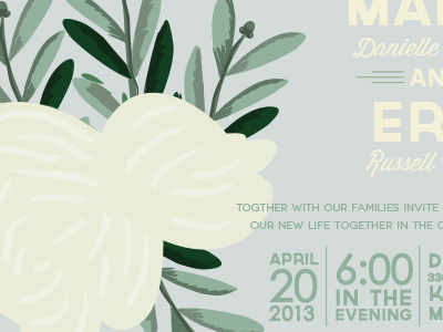 Wedding Invite floral invite sage wedding