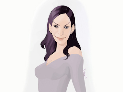 Lady lavender cartooning digital art illustration