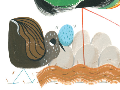 moving on out birds editorial gouache illustration plansponsor