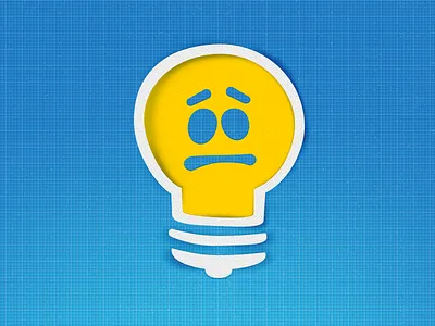 "Unnacepted Idea" Icon emoticon graphic design iconography icons idea lamp paper yellow