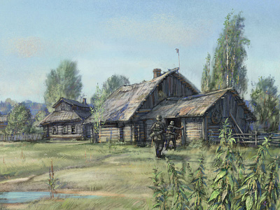 Pzb 39 landscape soldier village war